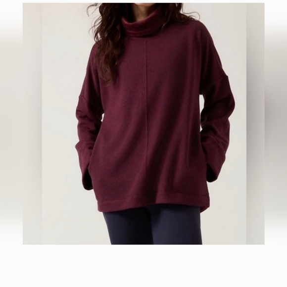 ATHLETA Purple Sweater Cowlneck - Picture 1 of 11